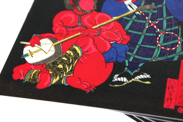 shamisen ukiyo-e woodblock print postcard