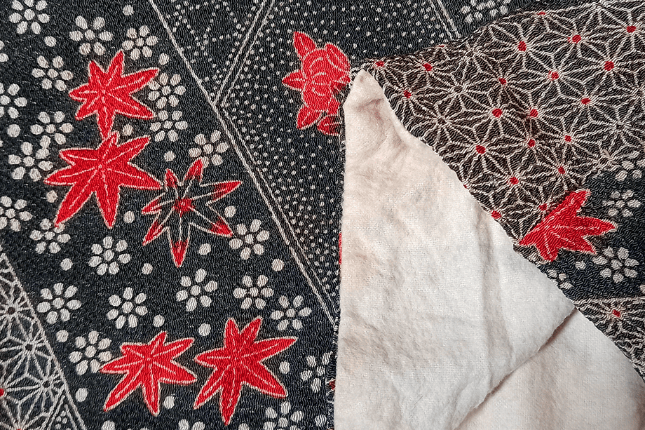 Short Nagabukuro | blue with flowers