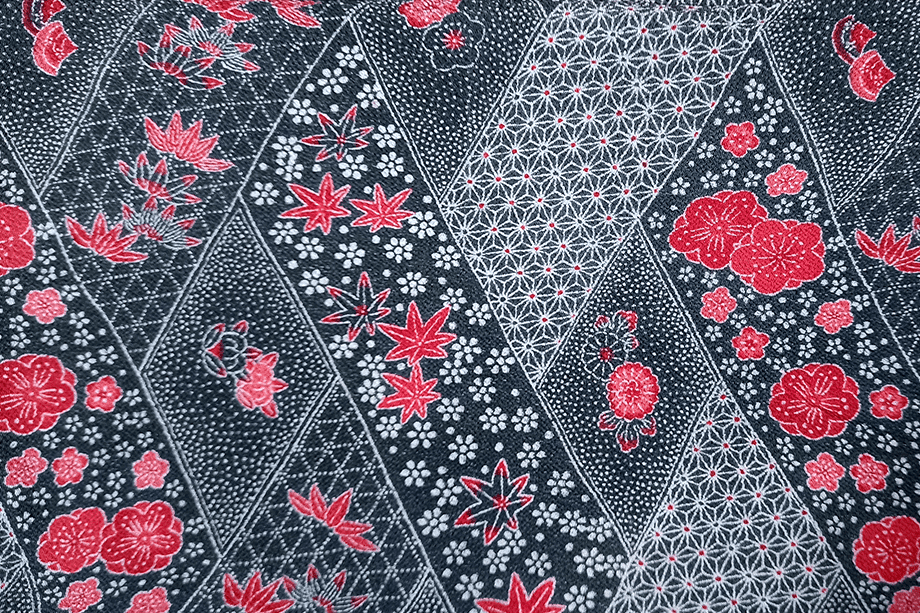 Short Nagabukuro | blue with flowers - Image 3