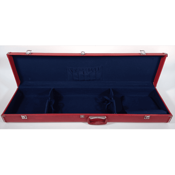 Longcase | red with blue felt