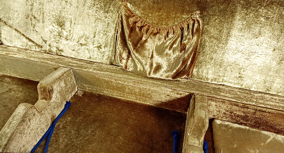 Tsugaru Longcase | Schwarz mit grün-goldenem Samt – Bild 6