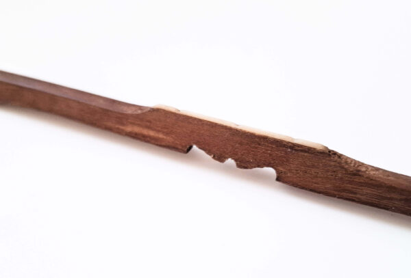 Shinobi koma | wooden mute with bone inlay - Image 4
